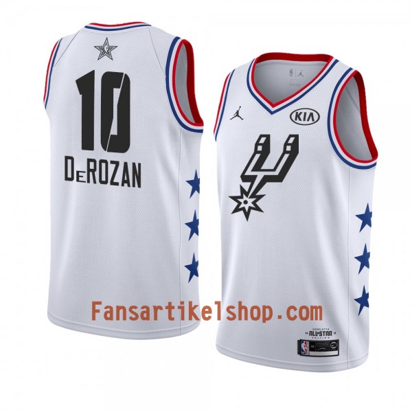 San Antonio Spurs Trikot DeMar DeRozan 10 2019 All-Star Jordan Brand Weiß Swingman - Herren